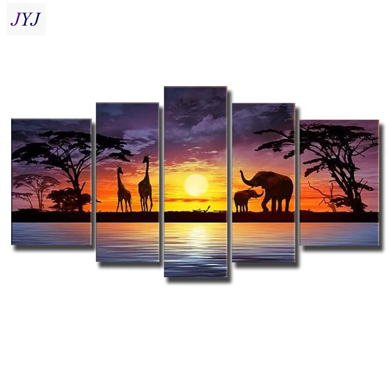 Картина Африканское впечатление 100% современный пейзаж ручной работы холст