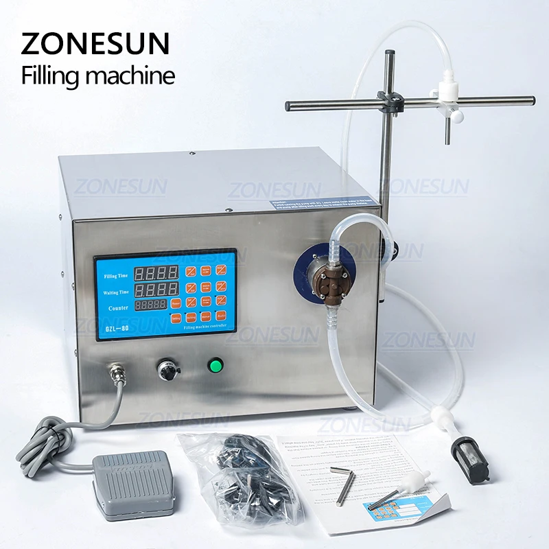 ZONESUN Magnetic Pump Beverage Perfume water wine drinks juice Essential Oil Bottle Water Making Liquid Filling Machine | Бытовая
