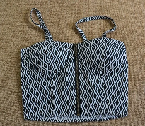 Винтажный шотландка молния бюстье урожай верхний женщины сексуальный камзол