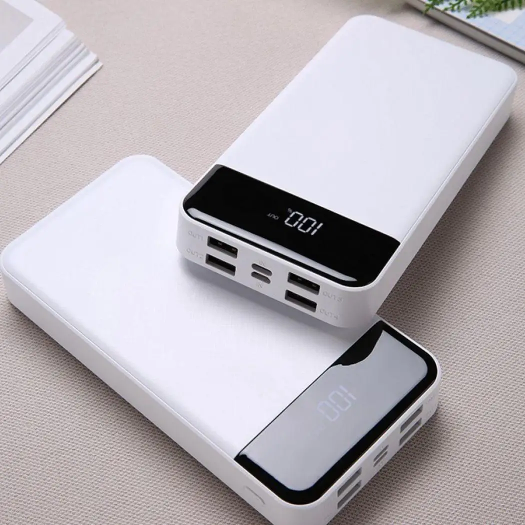 Многофункциональный 4 порта USB Портативный ЖК дисплей Мощность банк DC5V/2A кабель