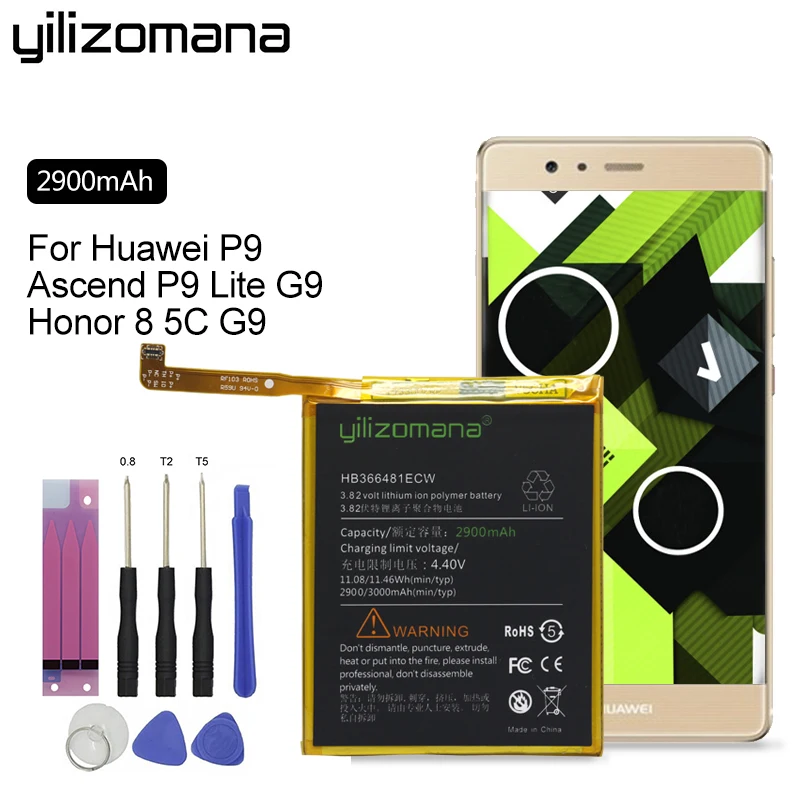 Оригинальный запасной аккумулятор для телефона YILIZOMANA HB366481ECW Huawei P9/P9 Lite/G9/Honor 7 Lite