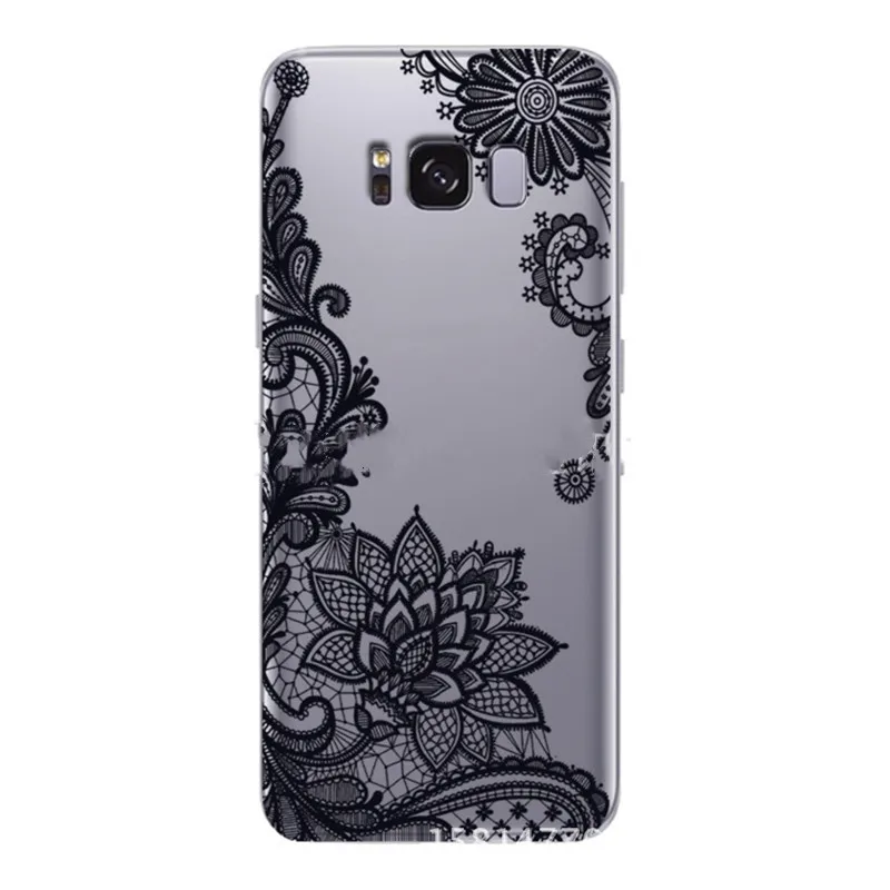M39-Openwork Кружева транс ТПУ чехол для телефона samsung Galaxy S7 S8 S9 плюс Чехол J серии