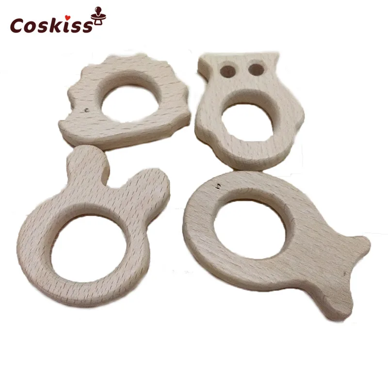 DIY детские игрушки для прорезывания зубов из органического натурального Бука