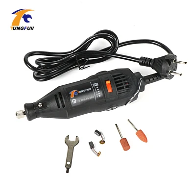 Drill TUNGFULL гравер 30000 об/мин 220 В инструмент гравер Электрический с Dremel аксессуары Деревообрабатывающие инструменты мини ДРЕЛЬ Dremel режущий диск - Цвет: Drill