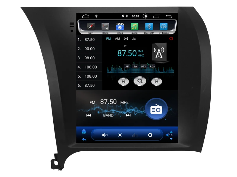 OTOJETA Android 8.1.0 вертикальный экран Автомобильный мультимедийный tesla gps навигатор радио плеер для Kia cerato forte K3 2012- стерео