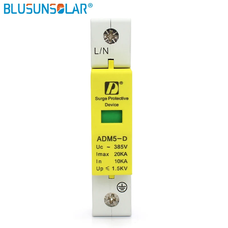

2 pieces Household 1P 10KA 20KA 385V AC Low-voltage Lightning Arrester SPD Surge Protection Device