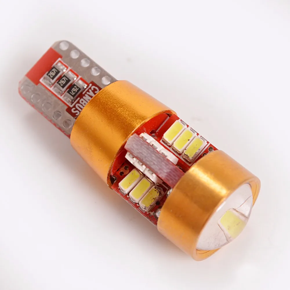 Flytop T10 светодиодный лампы 3014SMD с объективом CANBUS Error Free 194 12V 6W Супер белый Цвет