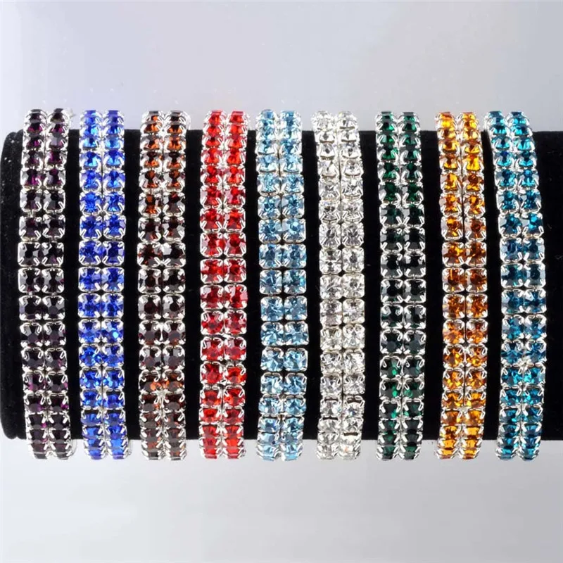 1 ШТ. Женщины Леди Кристалл Горного Хрусталя Растянуть Браслет Свадебные