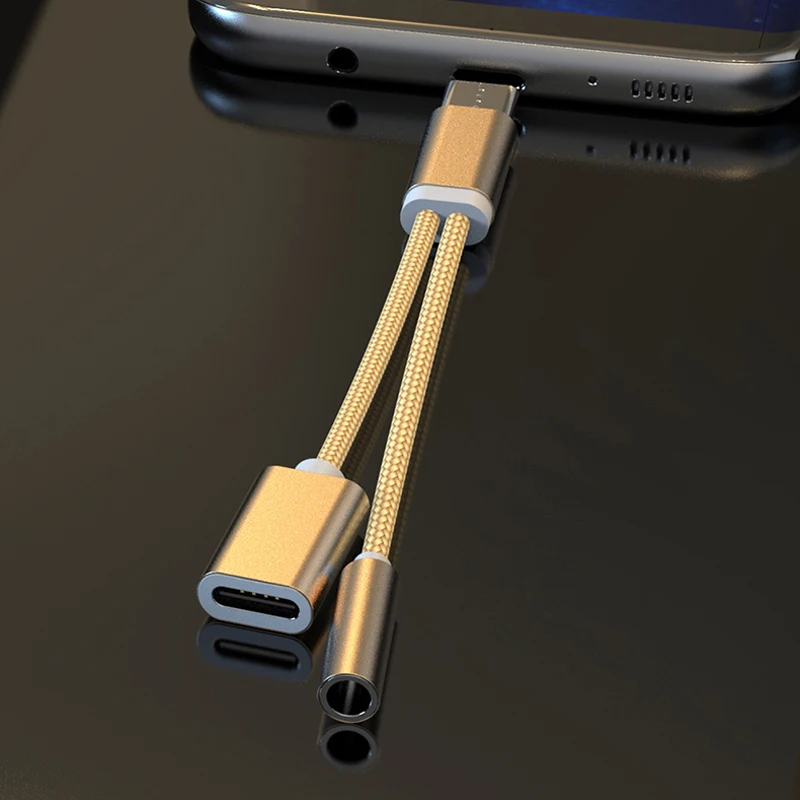 2 в 1 переходник usb usb type C зарядный кабель type-C конвертер 3,5 мм аудио для Xiaomi наушники адаптер для huawei P20 Pro Lite usb переходник адаптер usb переходник type c