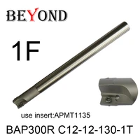 beyond 1 flute bap bap300r c12 12 130 1t bap300 endmill cnc tool carbide inserts 1t milling cutter cutting precision lathe tools