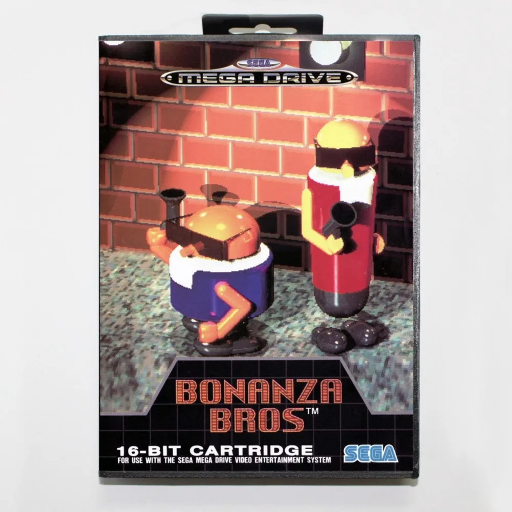 16 бит Sega MD игровой Картридж с розничной коробкой-Bonanza Bros карточная игра для Megadrive