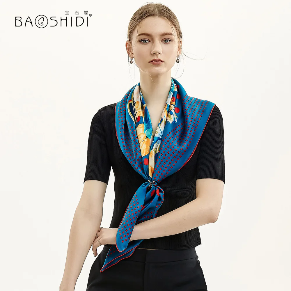[BAOSHIDI] 2019 роскошный брендовый оригинальный дизайн 100% натуральный атлас шелк