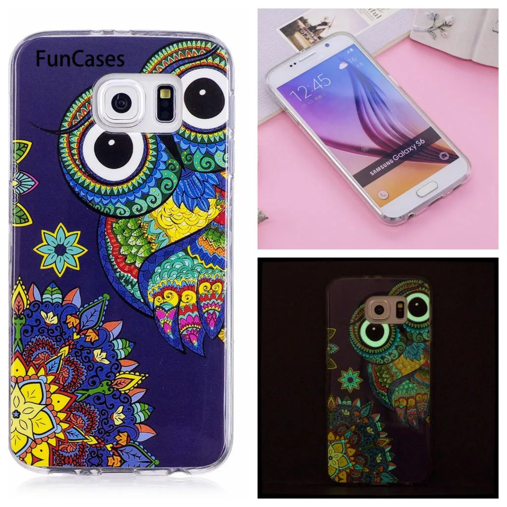 Мягкий чехол для Samsung Galaxy S6 S 6 G920 G920W8 G920F G920FD Единорог собака световой Силиконовый
