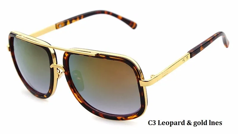 High Fashion Square Mens Sunglasses Brand Designer Unisex Gold Metal Frame Male Eyewear Quality Gradient Sun Glasses For Women