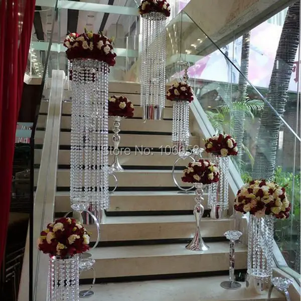 Восьмиугольная Акриловая светло-розовая зеленая гирлянда из бисера нить