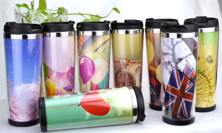 free shiping Eiffel Tower travel mug adversing easy for DIY without any leak coffee can with your logo | Дом и сад