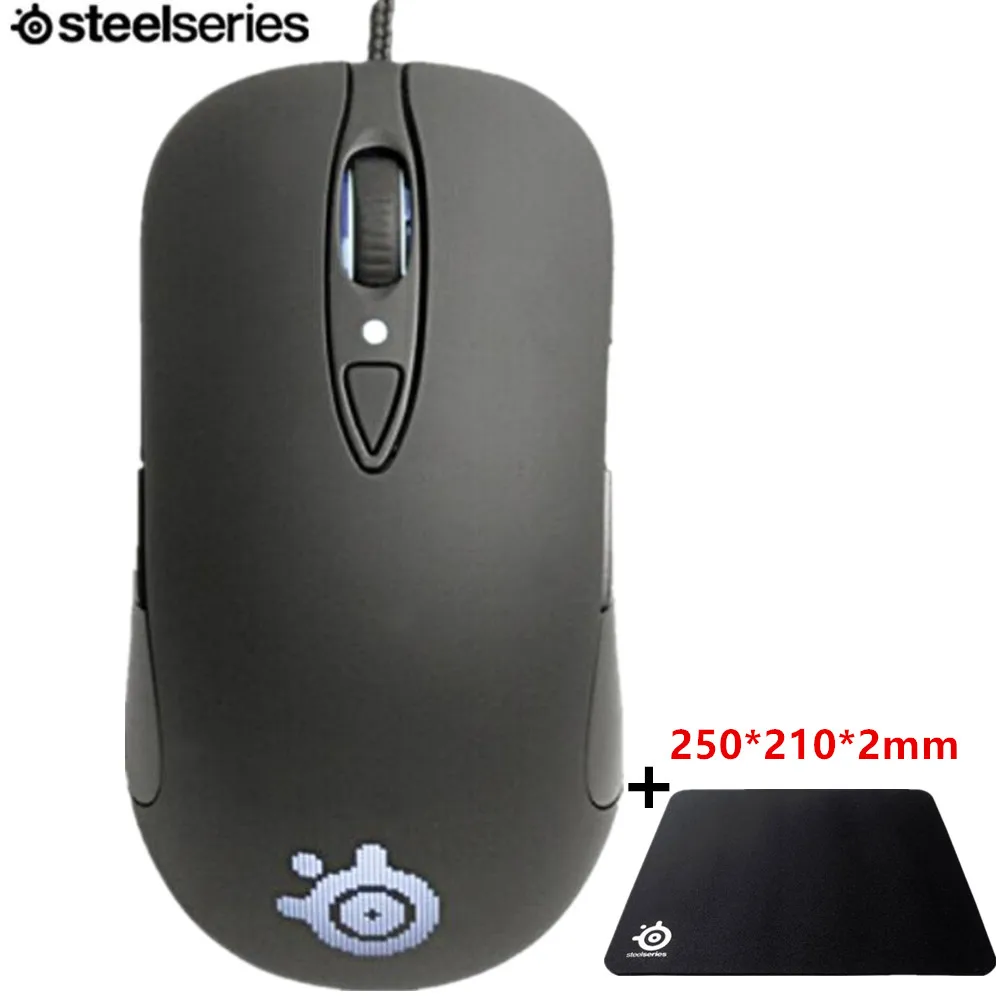 Игровая мышь Steelseries сэнсэй сырой Frostblue лазерная Engine + SteelSeries QcK Mini 250*210*2 мм|Мыши| |