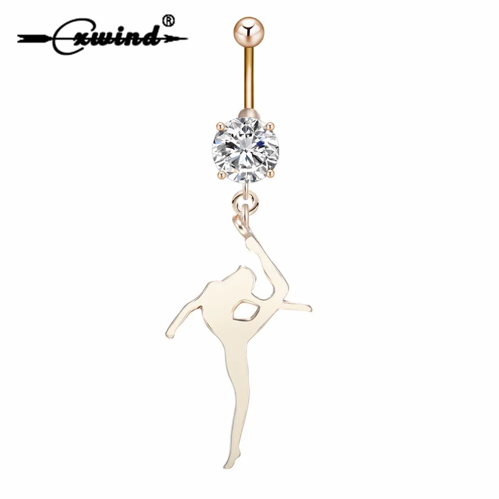 Cxwind Новый фианит циркон кристалл балетки Шарм для танцев девочек прямая пупка