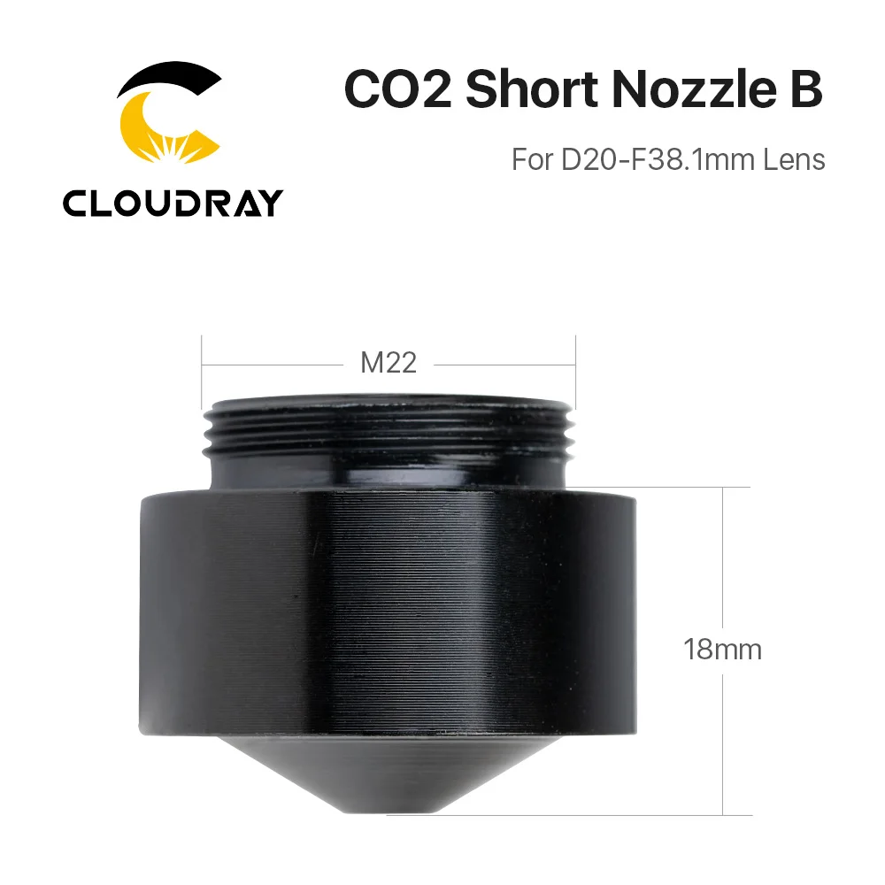 Воздушная Форсунка Cloudray N02 для Dia.20 FL38.1 линзы CO2 короткая насадка B с фитингом