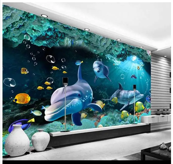 3D настенные фрески фотообои на заказ настенная бумага с подводной лодкой