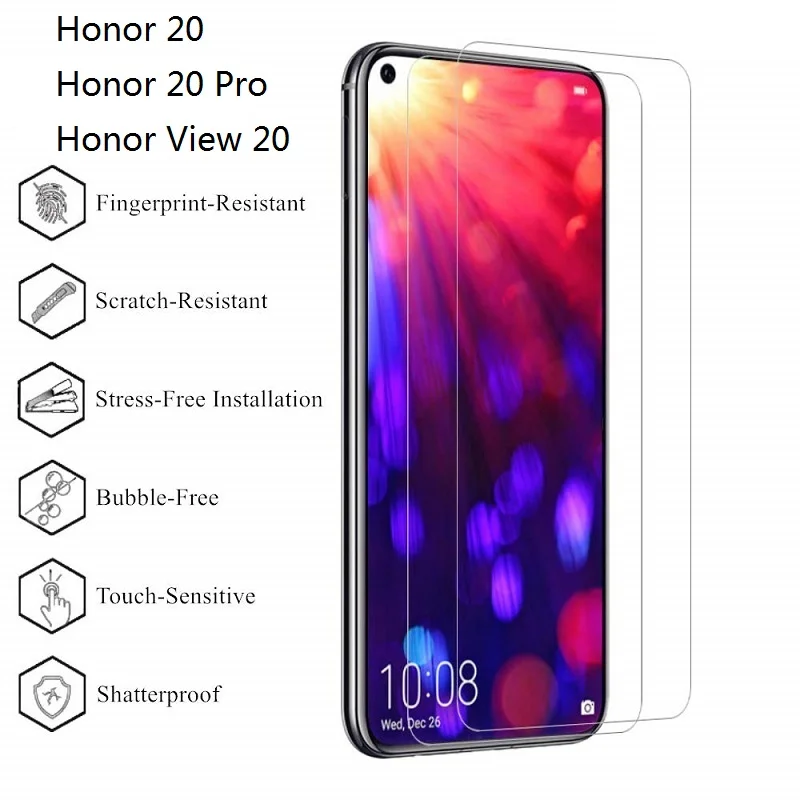 

VSKEY 10PCS 2.5D Tempered Glass For Huawei Honor 20S Screen Protector Honor 20 Pro Protective Film