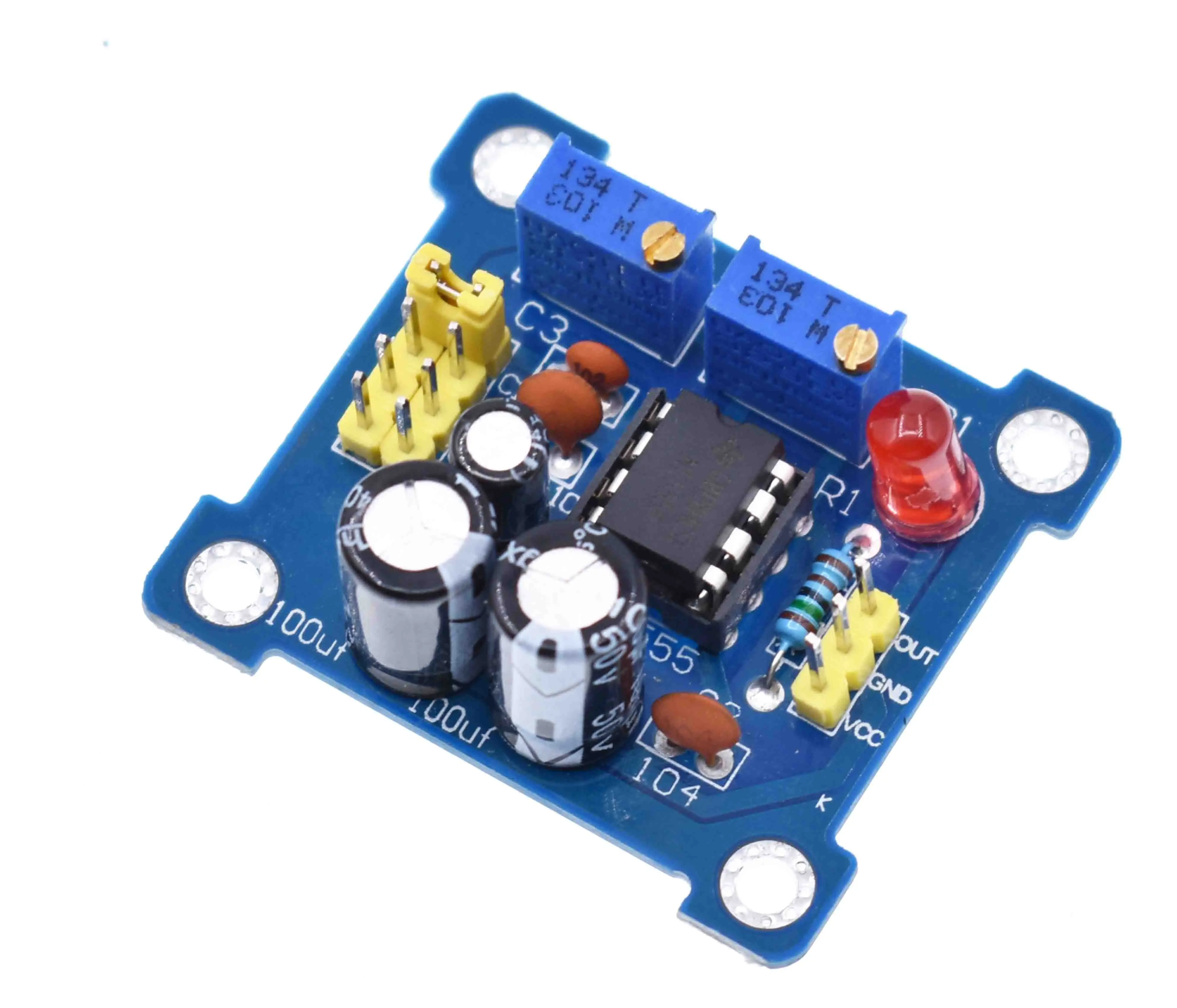 NE555 Pulse Generator Starter Duty Cycle and Frequency Adjustable Module DIY Kit Oscillator Square Wave Signal | Электронные
