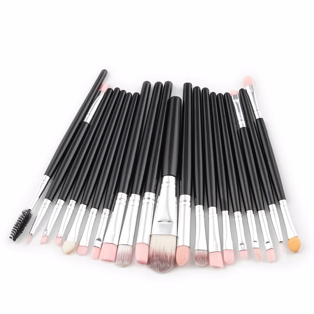 20 Pcs/Set Eyeliner Lips Makeup Brushes Foundation Powder Eyeshadow Eyebrow Face Beauty Tools | Красота и здоровье