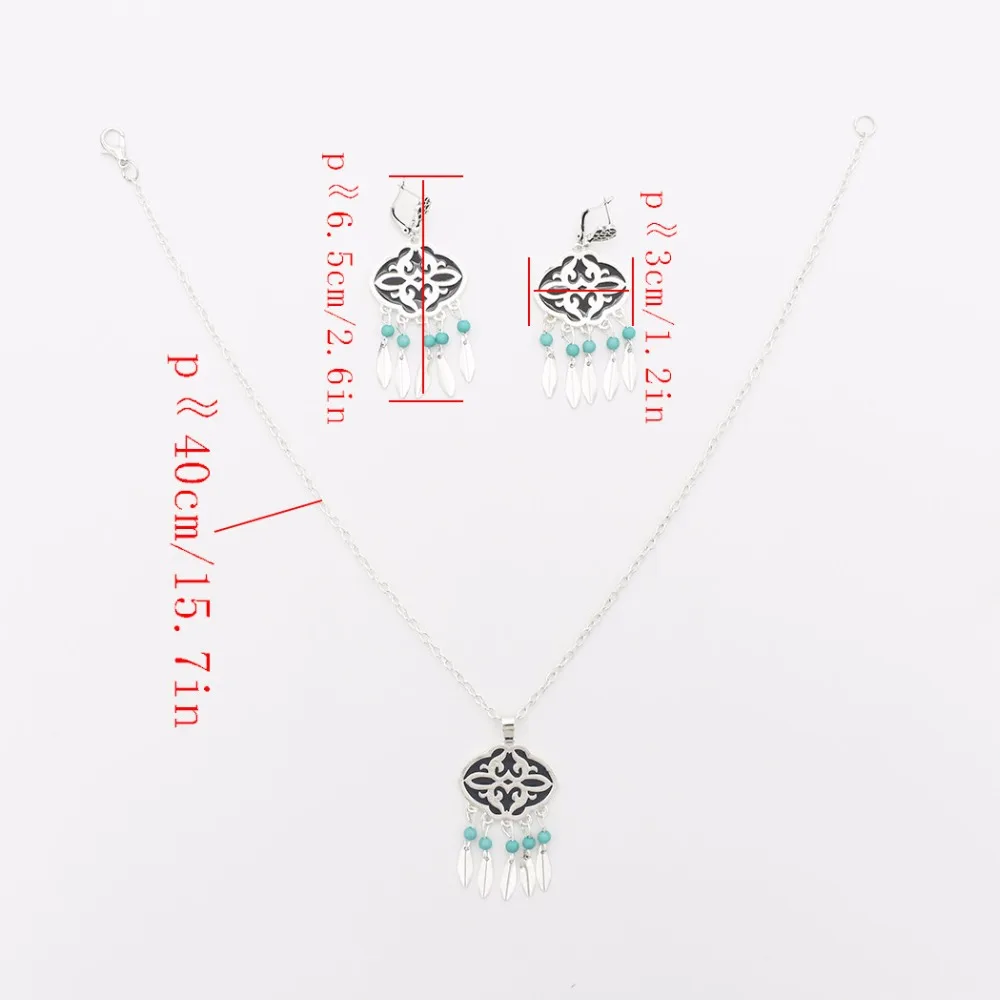 Комплект из колье и серёг в турецком стиле |