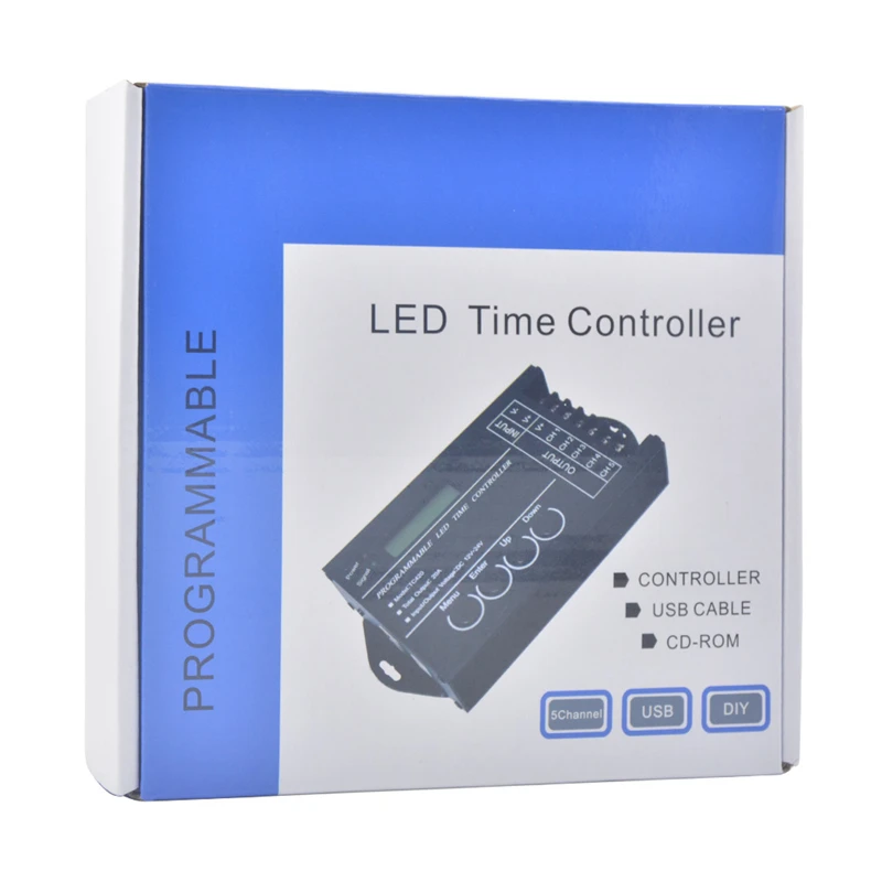 Время программируемый RGB светодиодный контроллер TC420 DC12V/24V 5 общего канала Выход