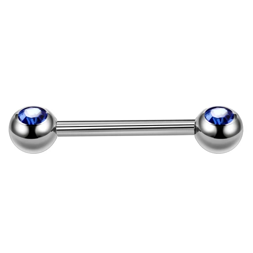 Blue 2pcsTitanium кольцо для сосков штанга 14 г Лабрет кольцо уха ногтей кольца язык ниппель бар кольцо серьги-штанги тела ювелирные изделия-пирсинг - Окраска металла: Blue