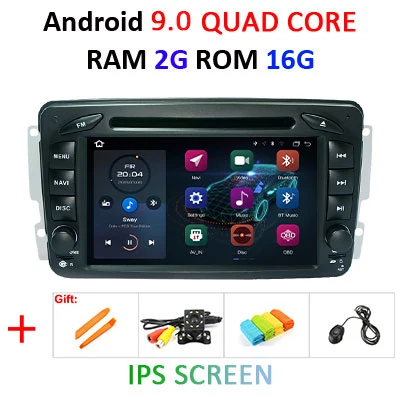 9.0 2G 16G IPS Автомобильный dvd-плеер DSP ips 4G 64G Android 9,0 для Mercedes Benz W209 W203 M ML W163 Viano W639 Vito Vaneo gps Радио стерео ПК - Цвет: 9.0 2G 16G IPS