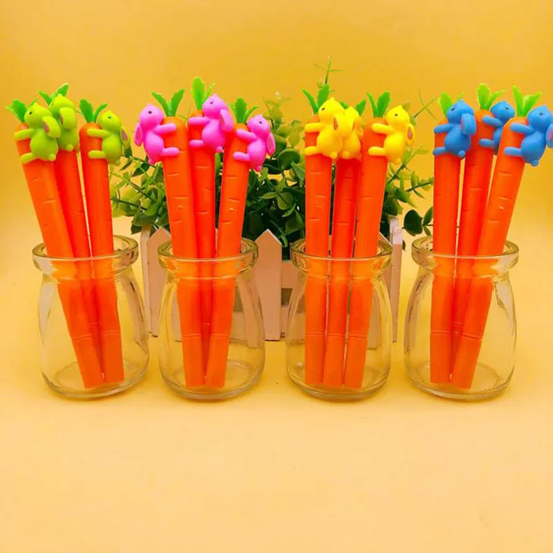 Кавайные ручки Kawaii корейские Канцтовары креативные гелевые кавайные с морковкой