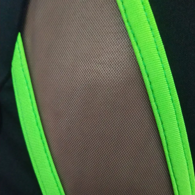 Женский цельный комбинезон anjama неоново зеленые сетчатые Сращенные сексуальные