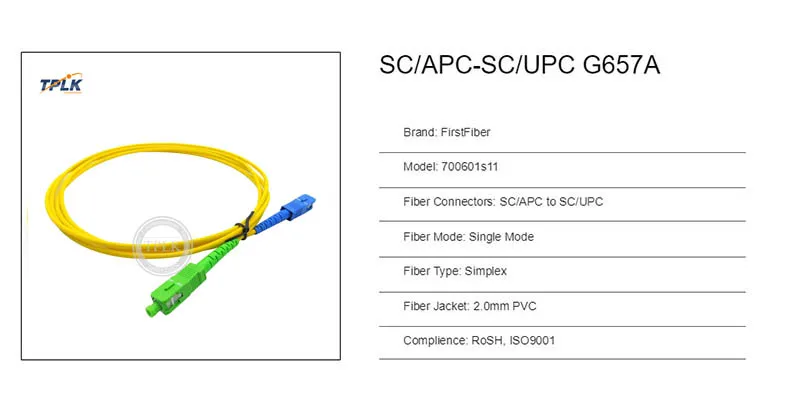 Лучшее качество 10 шт. SC APC upc G657A2 3 0 мм симплексный одномодовый 2 м патчкорд из