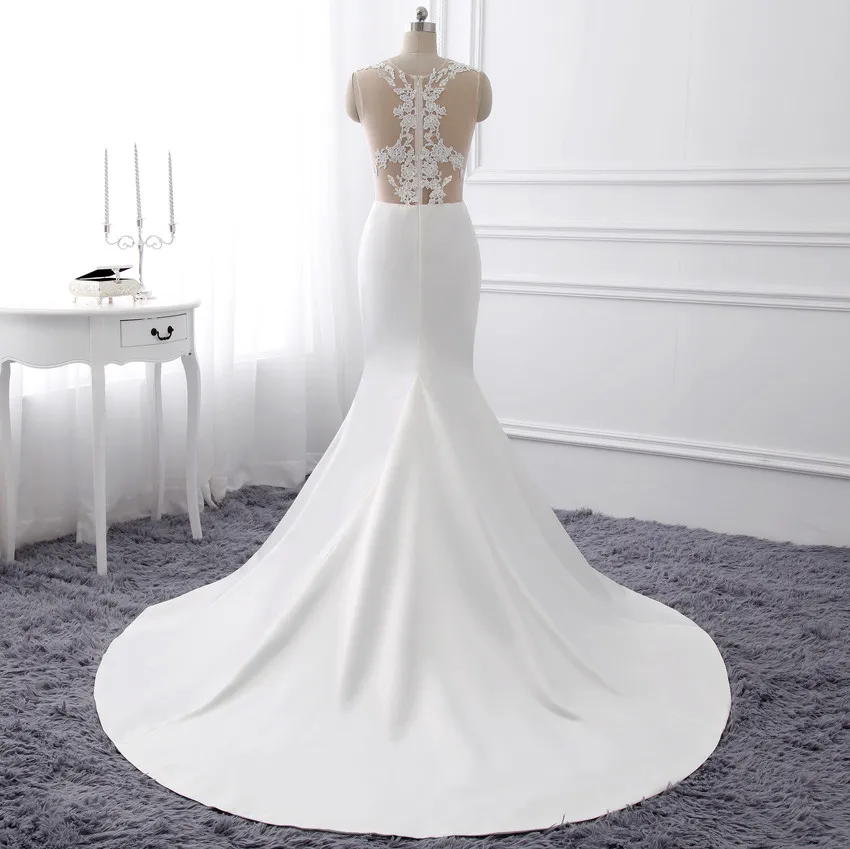 Gorgeous Mermaid Prom Dresses 2019 Hot Sale Sexy White Lace Appliques Ruffles Floor Length Evening Gown For Wedding Plus Size | Свадьбы и