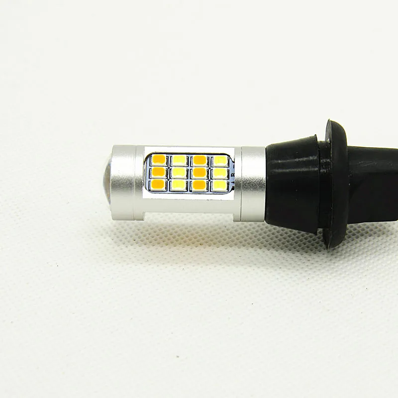 Dianshi 2 шт. T20 7440 2835 42SMD 20 Вт Автомобильный светодиодный DRL Дневной ходовой светильник двухцветная лампа поворотного сигнала