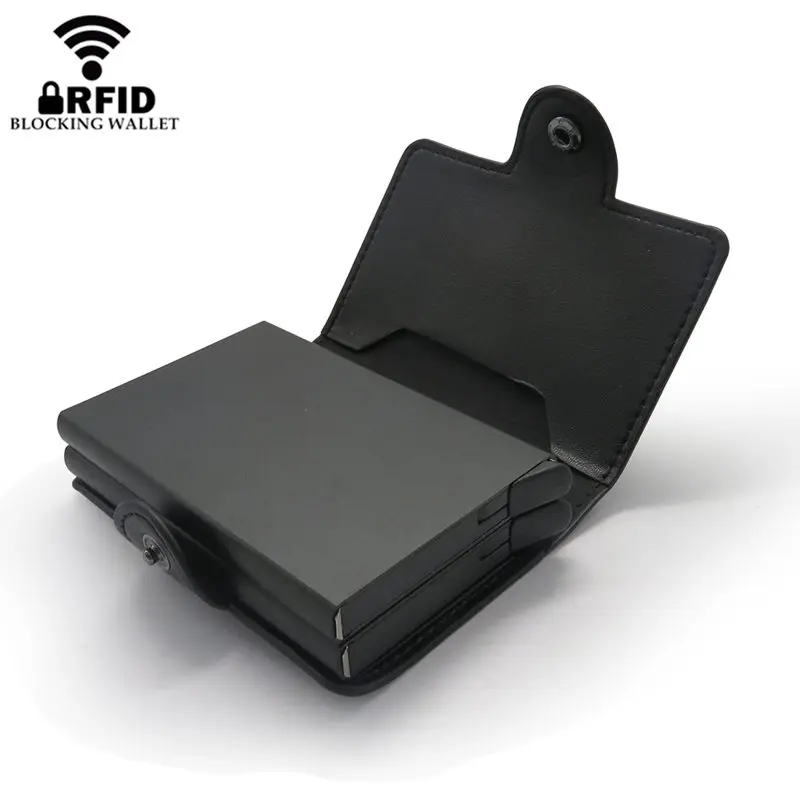 Bisi Goro, металлические держатели для кредитных карт, Rfid, автоматический набор карт, Ретро стиль, бизнес, 2, алюминиевый кошелек, новые, бизнес держатели для ID карт