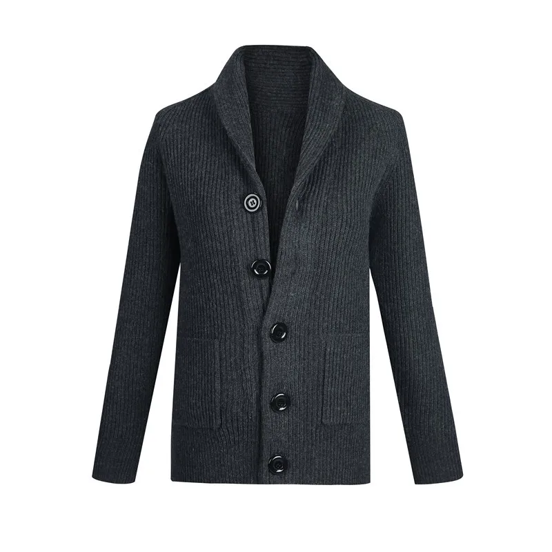 

Men's Clothing Thick Sweater Male Lapel L Coarse Wool Cardigan Spring Sweater