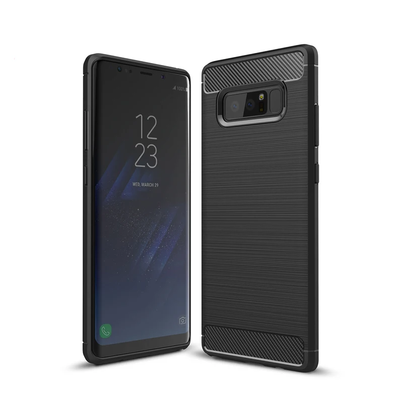 Для samsung Galaxy Note FE чехол силиконовый мягкий ТПУ Матовый из углеродного волокна для