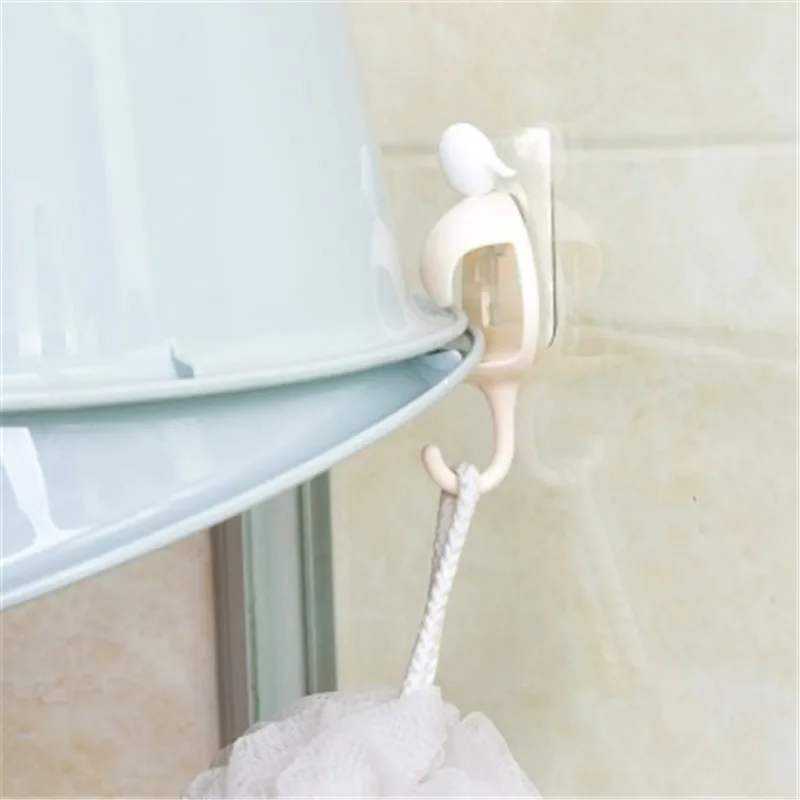 1pc Plastic Storage Punch Free Hook Wall Washbasin Creative Hanger Bathroom Strong Hanging Basin Rack | Дом и сад