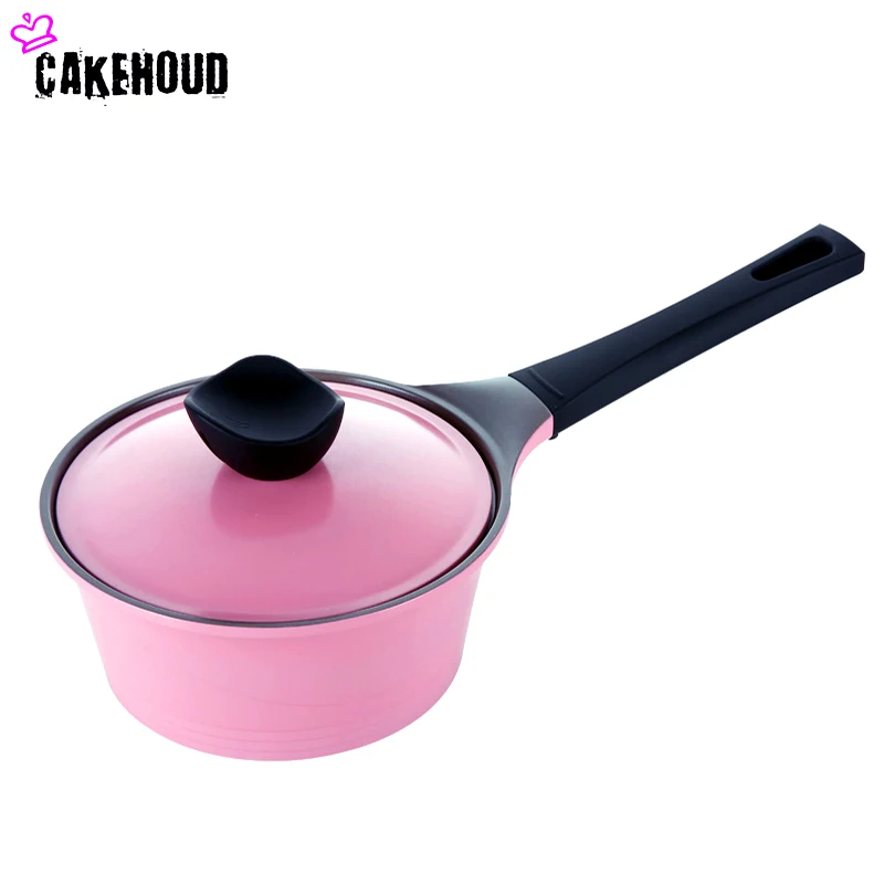 CAKEHOUD 18 см розовый, алюминиевый сплав емкость для молока антипригарная сковорода приготовления горячего молока Плита горшок кухонная утварь