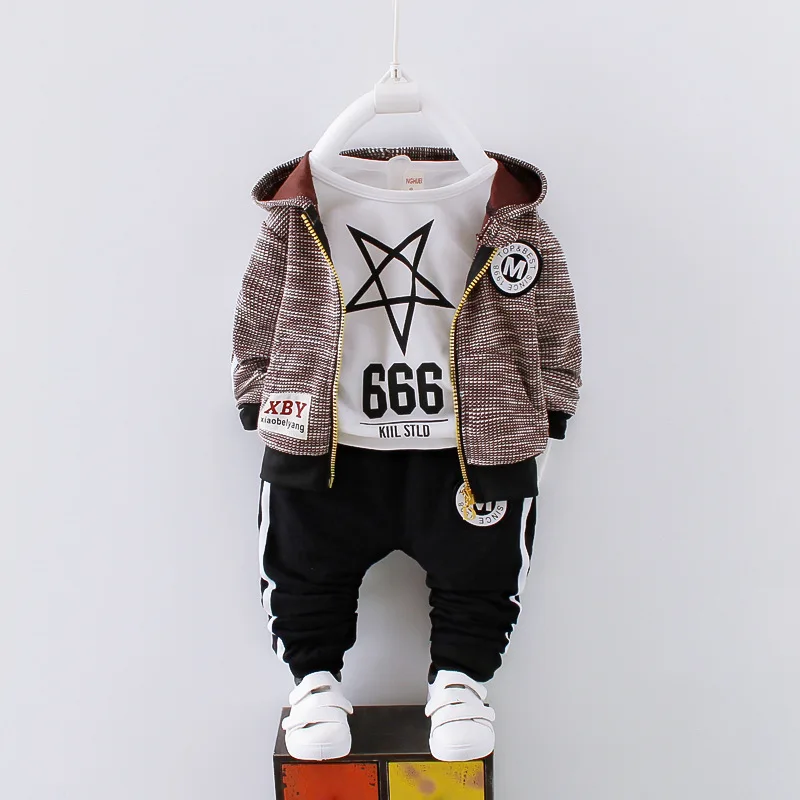 children clothing sets 2018 new baby boy&amp girls spring fashion high-quality cartoon jacket coat+t-shirt+pants 3 pcs sport suit | Детская