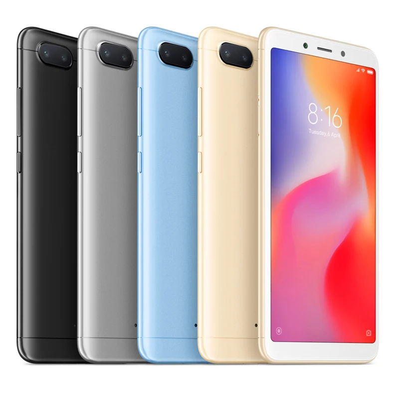 Глобальная версия Xiaomi Redmi 6 3 GB 64 5 45 ''HD полный Экран 18:9 AI лицо MTK Helio P22