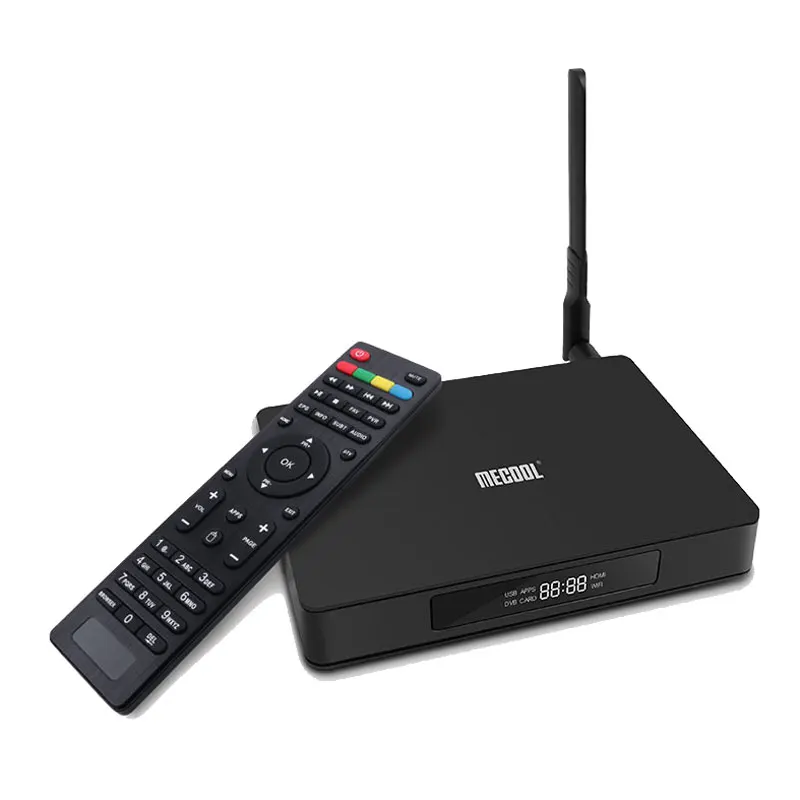 MECOOL K6 DVB S2-T2-C ТВ-бокс Android 7,0 2 Гб ОЗУ 16 Гб ПЗУ 2,4 г и 5 г WiFi телеприставка 100 Мбит/с 4 к смарт-бокс VP9 USB3.0 Смарт-медиа