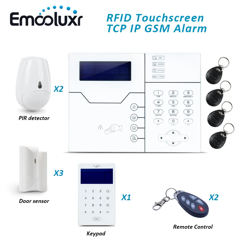 

433/868MHz Network Alarma Systems Wireless TCP/IP GSM Burglar Alarme Home System, Web IE and Android/IOS APP Control