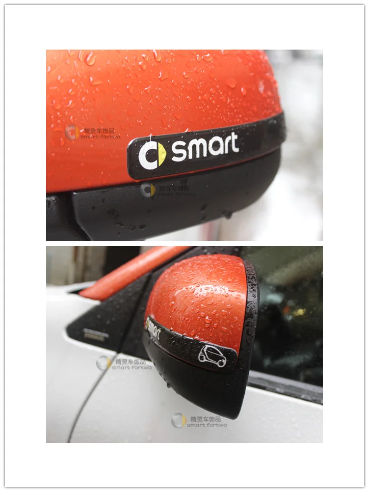 Для Smart Fortwo Forfour 451 453 зеркало заднего вида автомобиля анти-Защитная Наклейка утолщенная против царапин резиновая декоративная наклейка автомобильная дверь протектор автомобильные аксессуары наружный стил