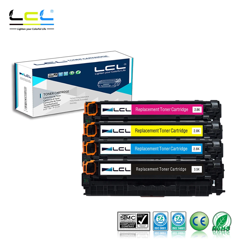 LCL 304A CC530A CC531A CC532A CC533A (4 упаковки) Тонер картридж совместимый для HP Color LaserJet