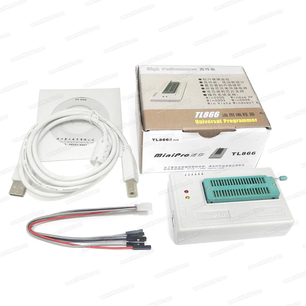 TL866II плюс USB программатор поддержка 15000+ IC SPI Flash NAND EEPROM MCU PIC AVR Замена TL866A TL866CS+ 25 шт. адаптеры