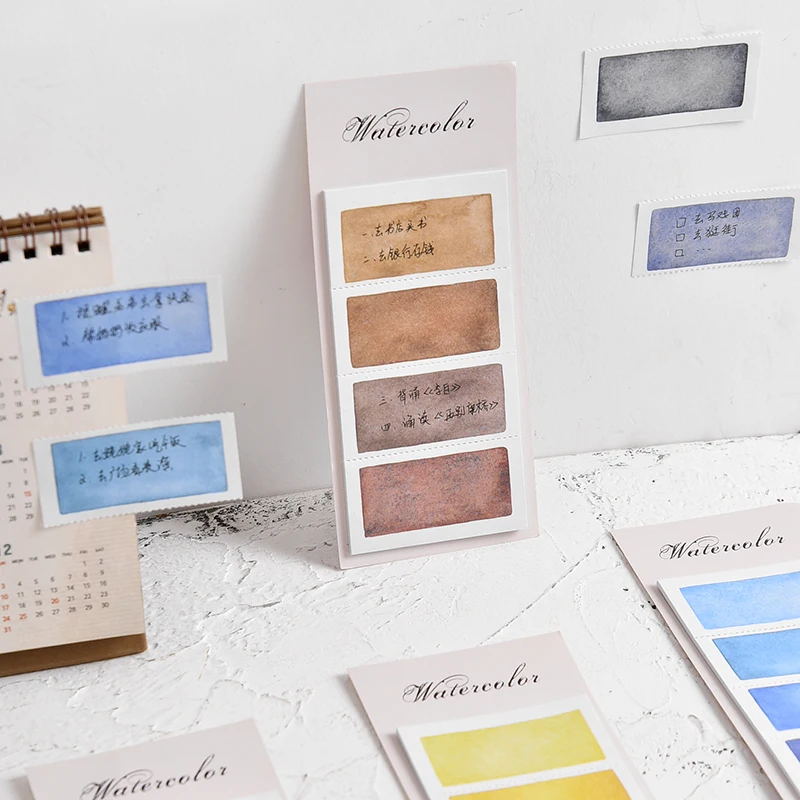 Набор водных стикеров для заметок 6 шт. мини Стикеры цветные наклейки