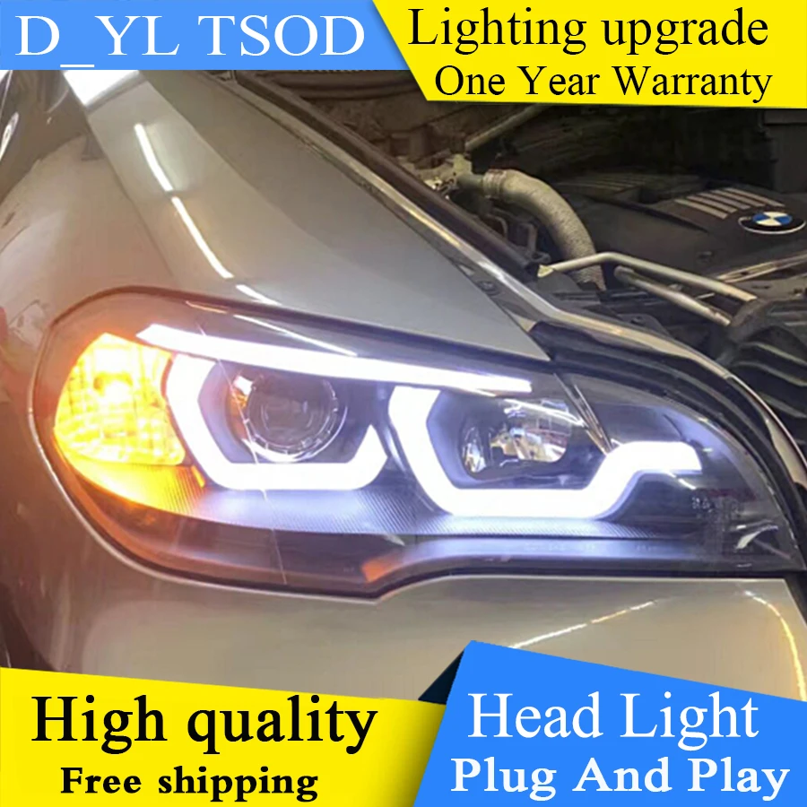 Автомобильная фара DY_L для X5 фар 2007 2013 E70 ангельские глазки светодиодный ная DRL